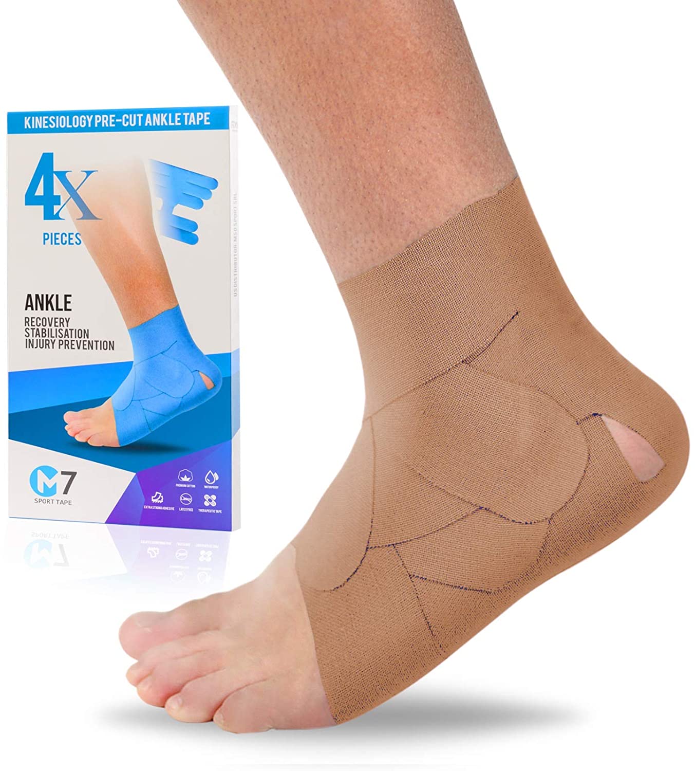 Kinesiology Athletic Ankle Tape for pain relief and injuries